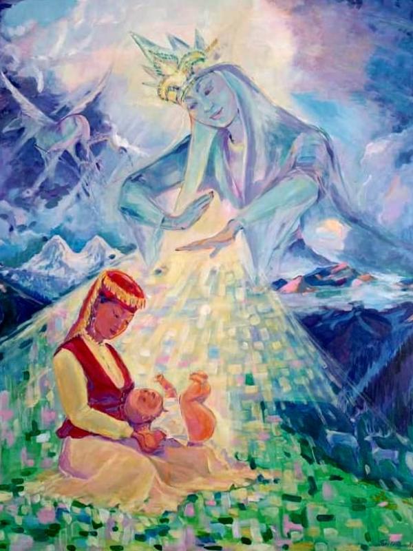 Altai mountain pass. / Umai Goddess