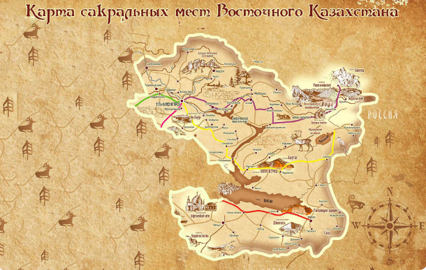 ШҚО киелі орындарының картасы